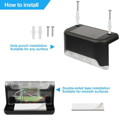 Illuminate Your Outdoor Space with 8 Pack Solar Deck Lights - Waterproof LED Lamps for Stairs and Fences