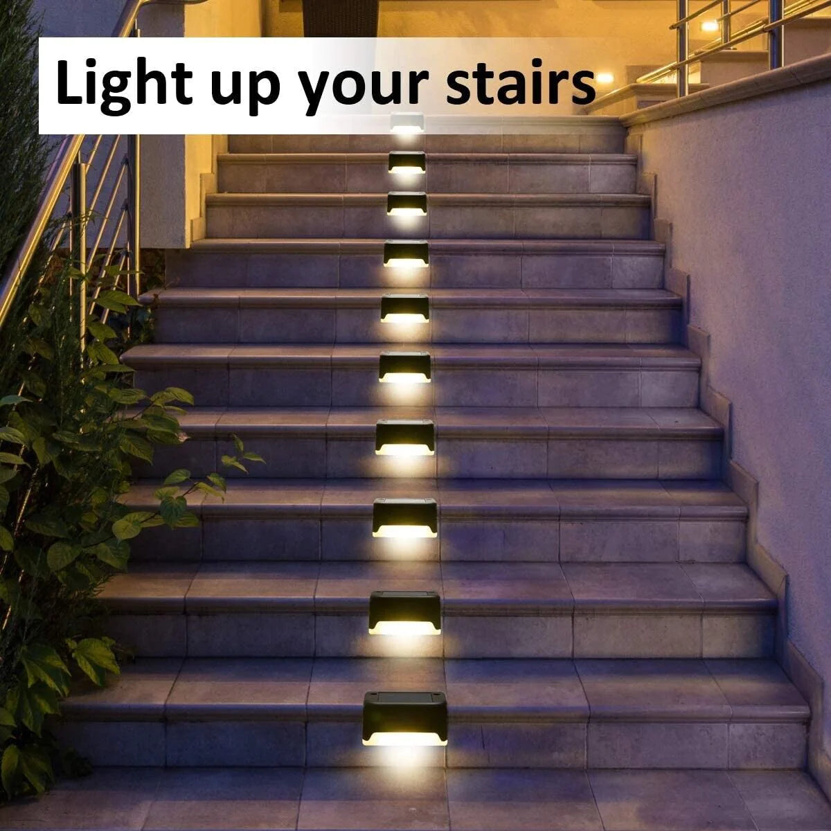 Illuminate Your Outdoor Space with 8 Pack Solar Deck Lights - Waterproof LED Lamps for Stairs and Fences
