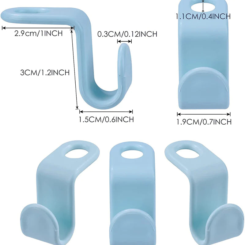 40 Durable Clothes Hanger Connector Hooks - Space-Saving Organizer Clips for Your Closet