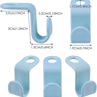 40 Durable Clothes Hanger Connector Hooks - Space-Saving Organizer Clips for Your Closet