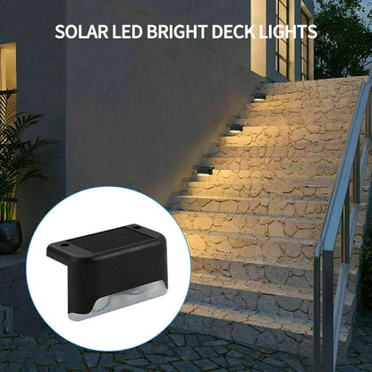 Illuminate Your Outdoor Space with 8 Pack Solar Deck Lights - Waterproof LED Lamps for Stairs and Fences