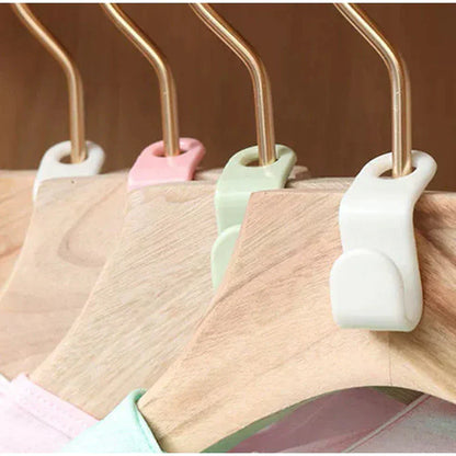 40 Durable Clothes Hanger Connector Hooks - Space-Saving Organizer Clips for Your Closet